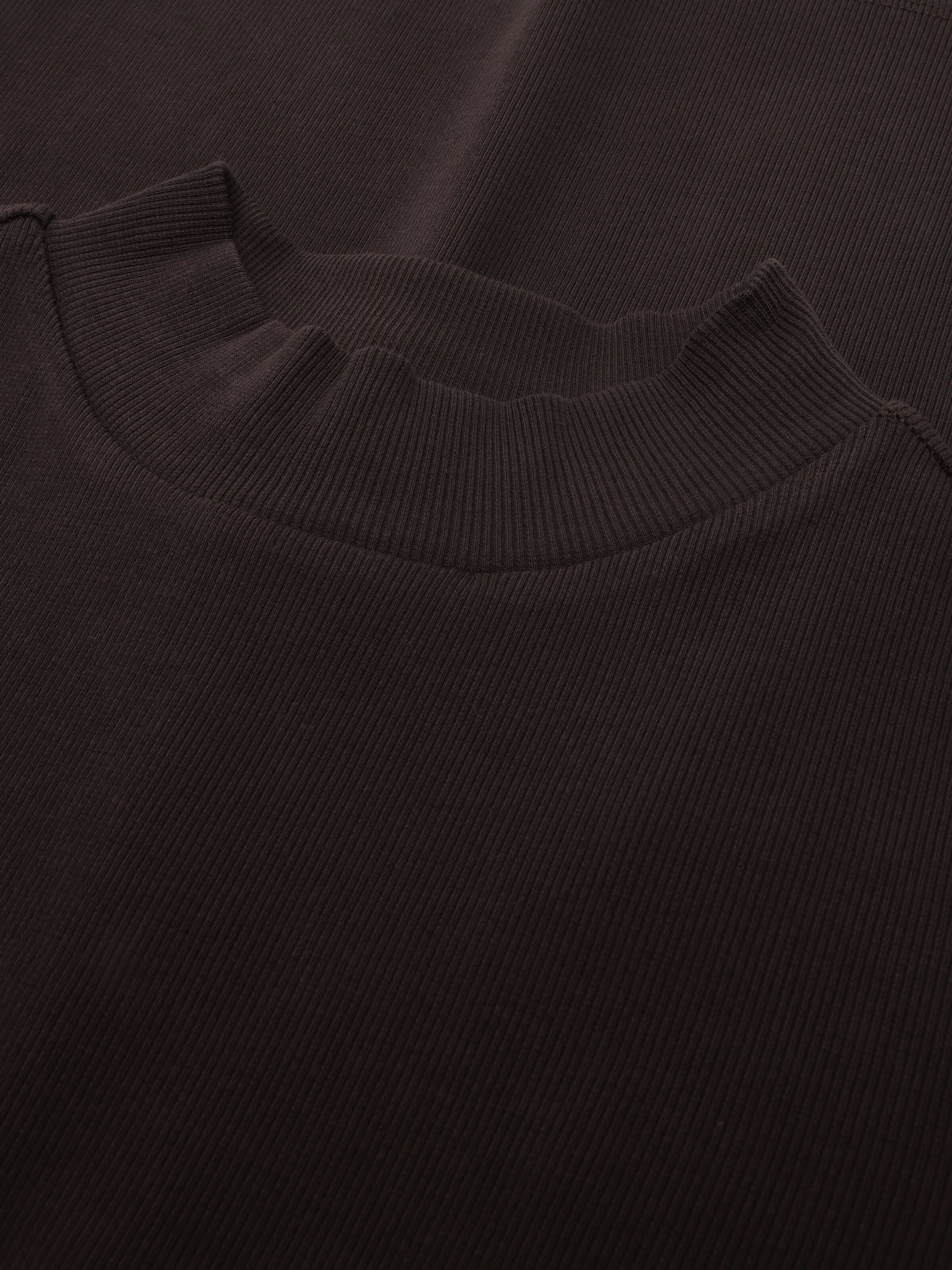regenerative organic cotton high neck rib chocolate torte