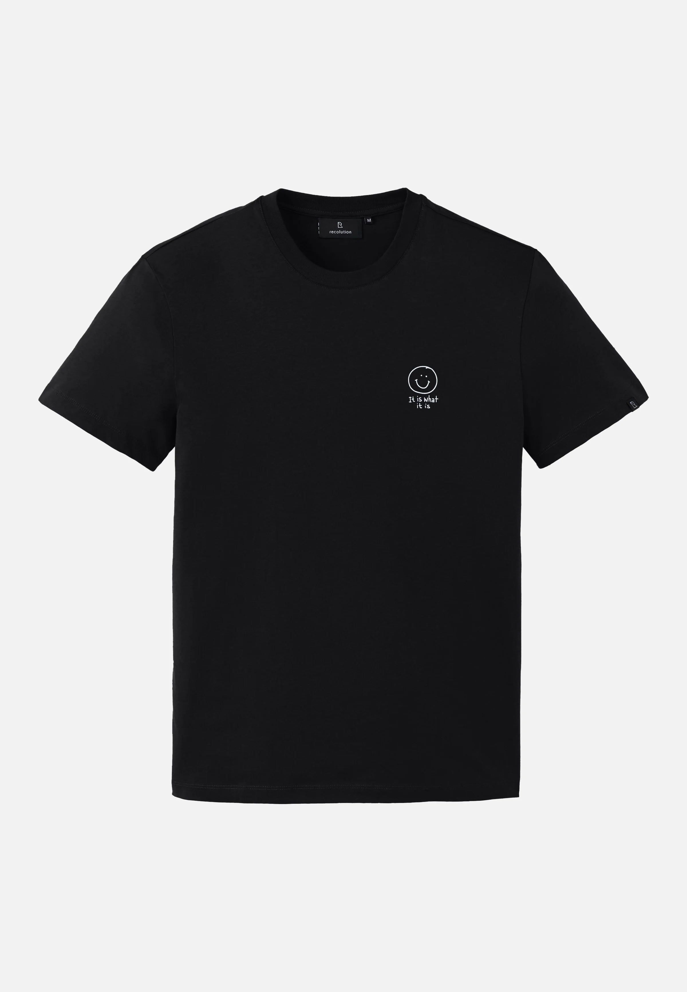 t-shirt agave smiley black