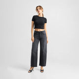 jeans ash barrel leg - cutline - vintage black