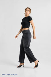 jeans ash barrel leg - cutline - vintage black