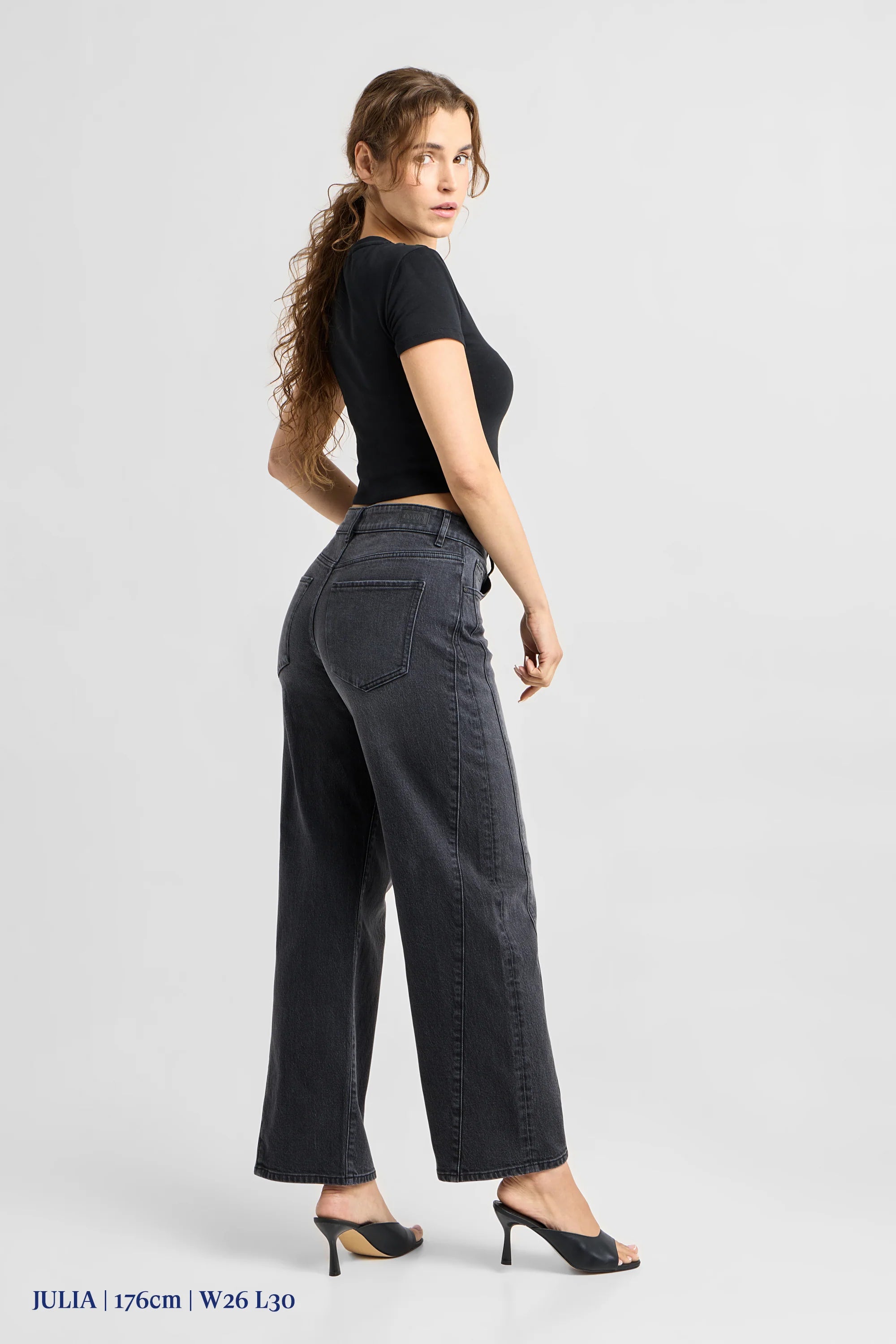 jeans ash barrel leg - cutline - vintage black