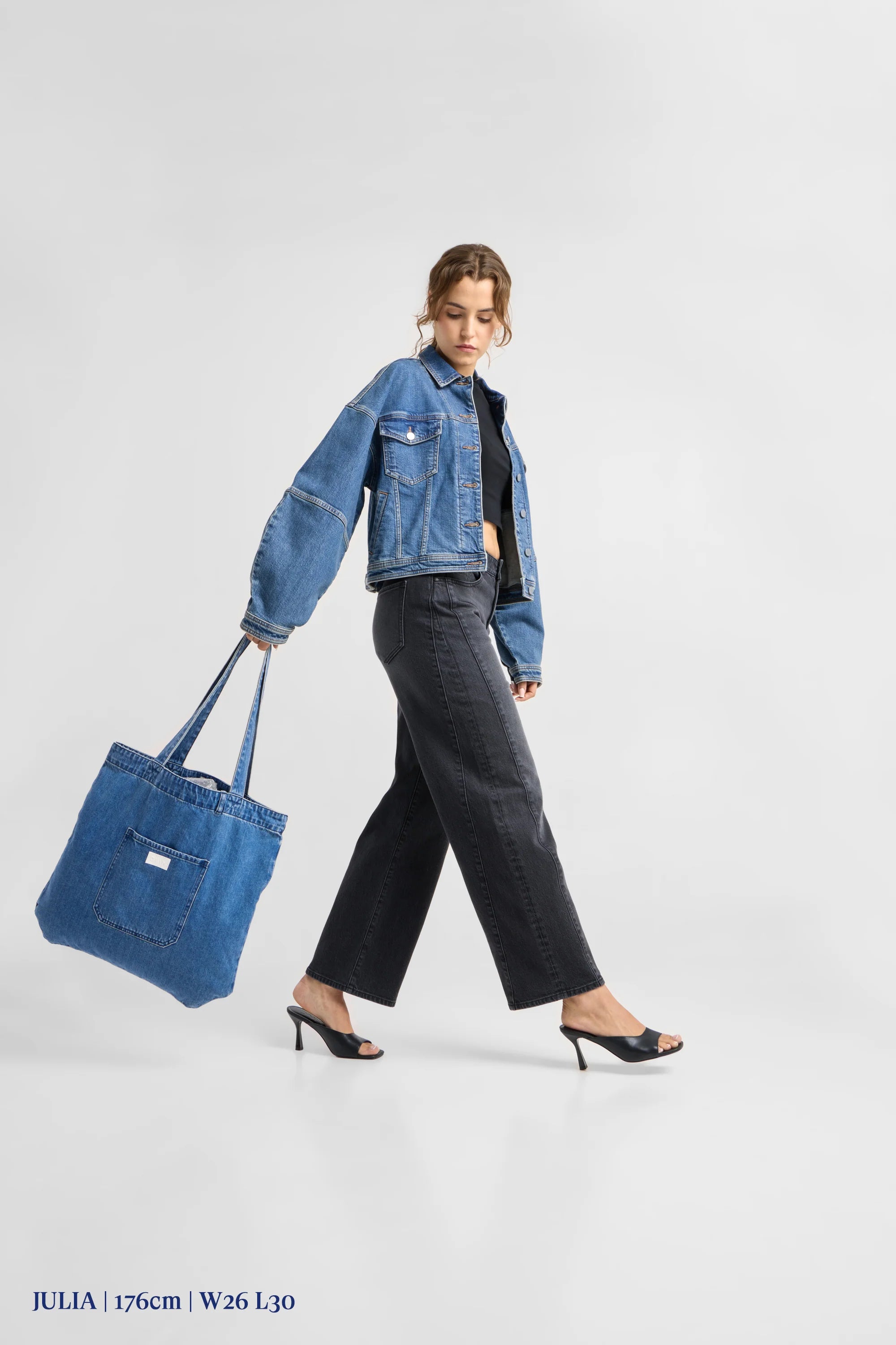 jeans ash barrel leg - cutline - vintage black