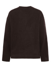 lambswool crew neck knit chocolate torte