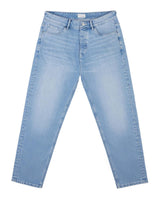 jeans rise relaxed tapered minimal stretch - basic - bright blue