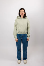classic organic women's hoodie aqua gray