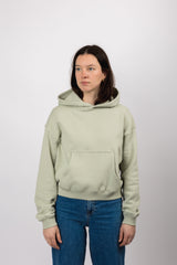 classic organic women's hoodie aqua gray