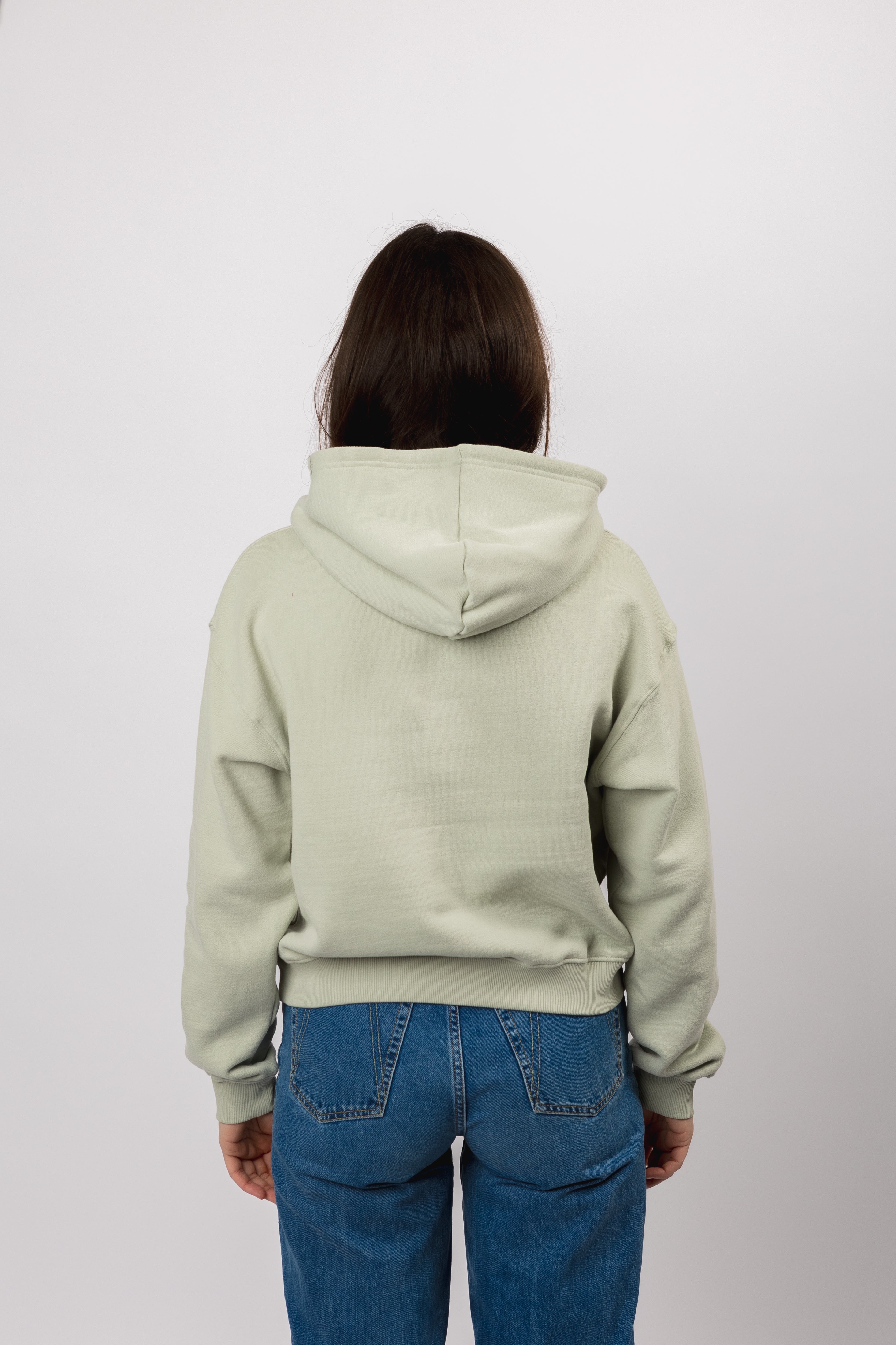 classic organic women's hoodie aqua gray