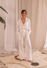 crinkle jumpsuit off white