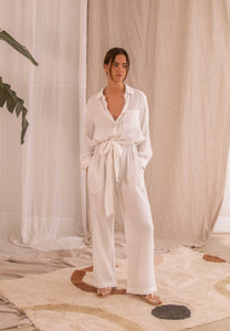 crinkle jumpsuit off white