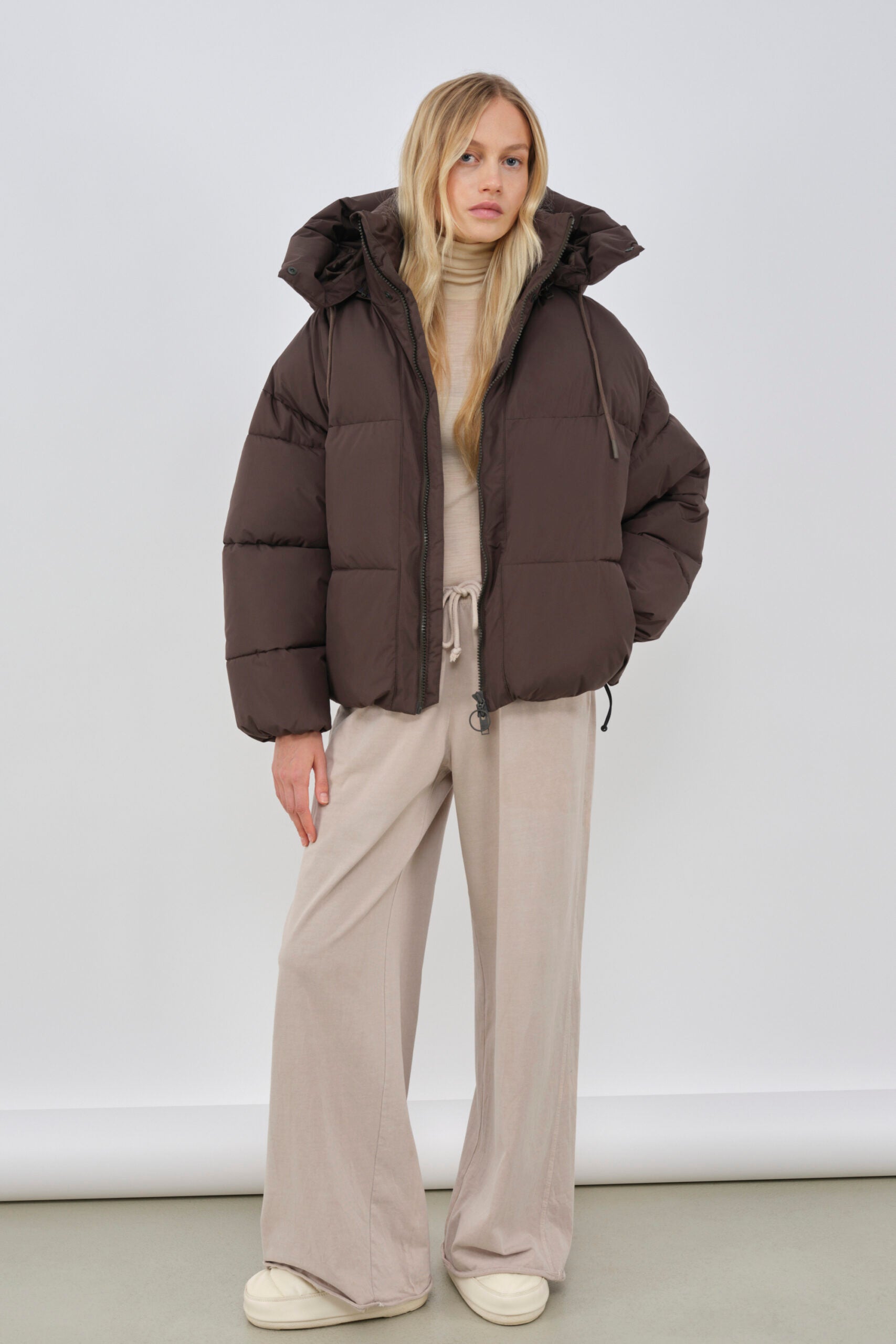 zonza puffer jacket black olive