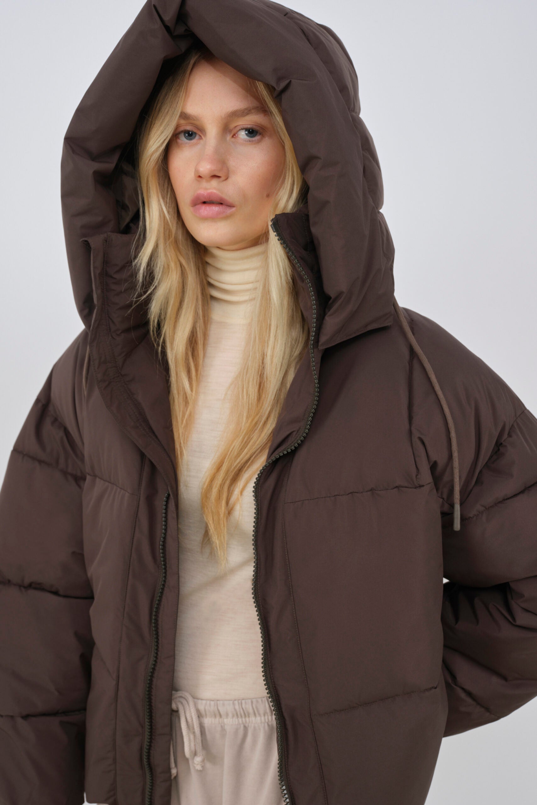 zonza puffer jacket black olive