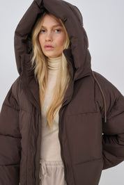 zonza puffer jacket black olive
