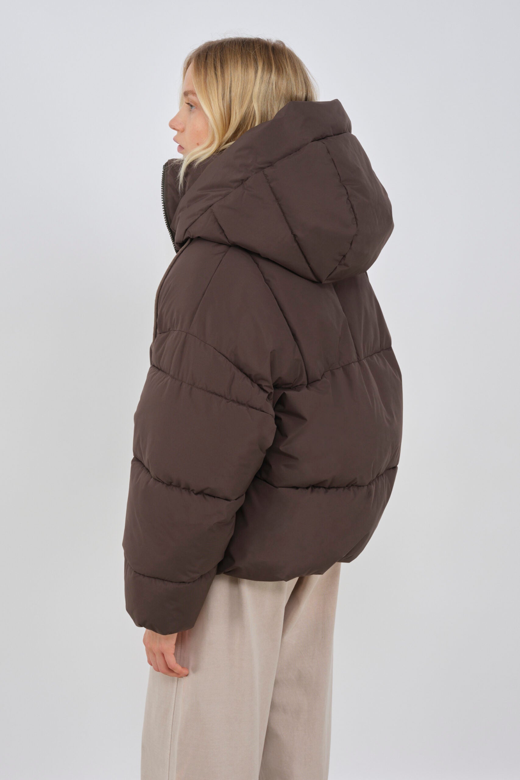 zonza puffer jacket black olive