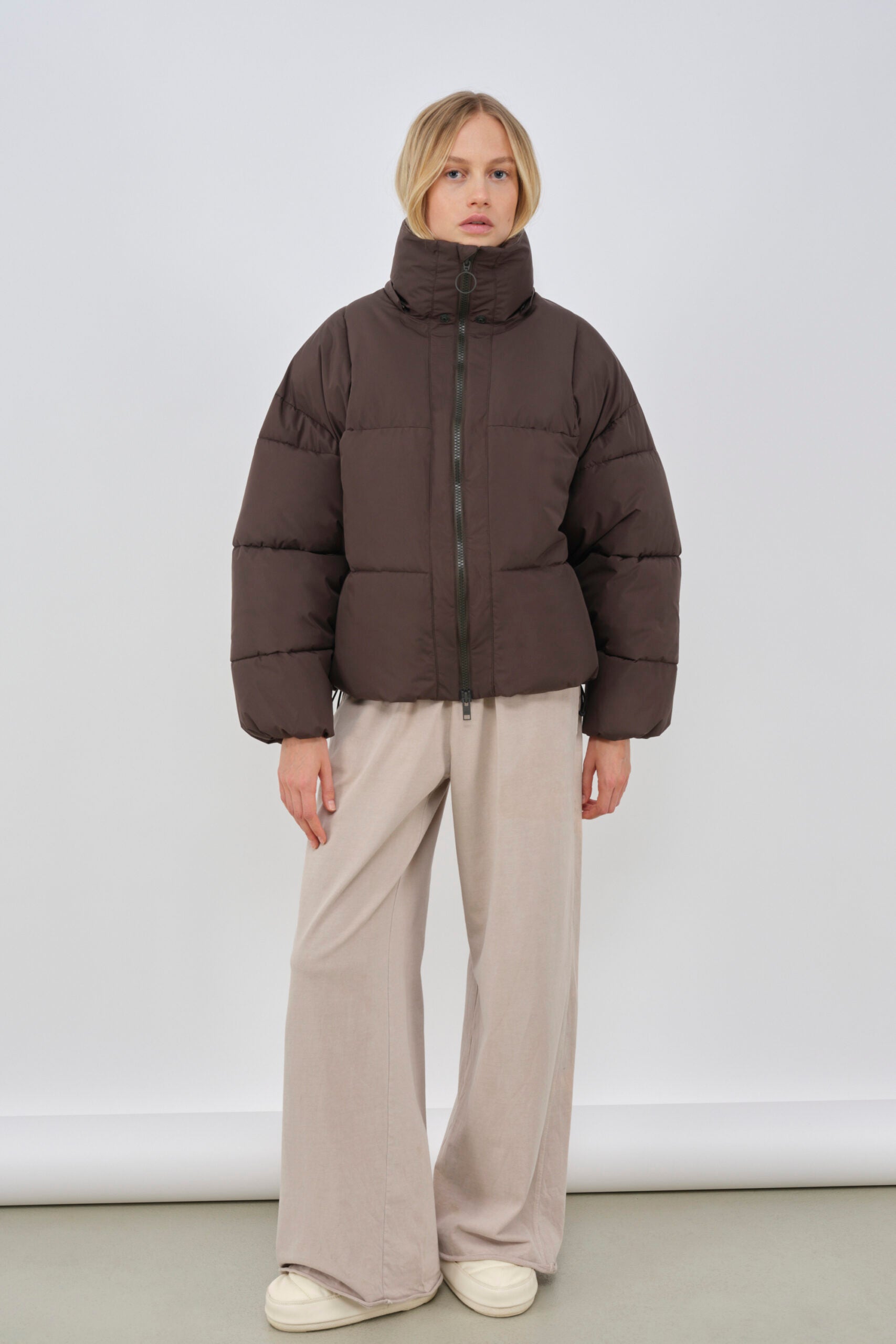 zonza puffer jacket black olive