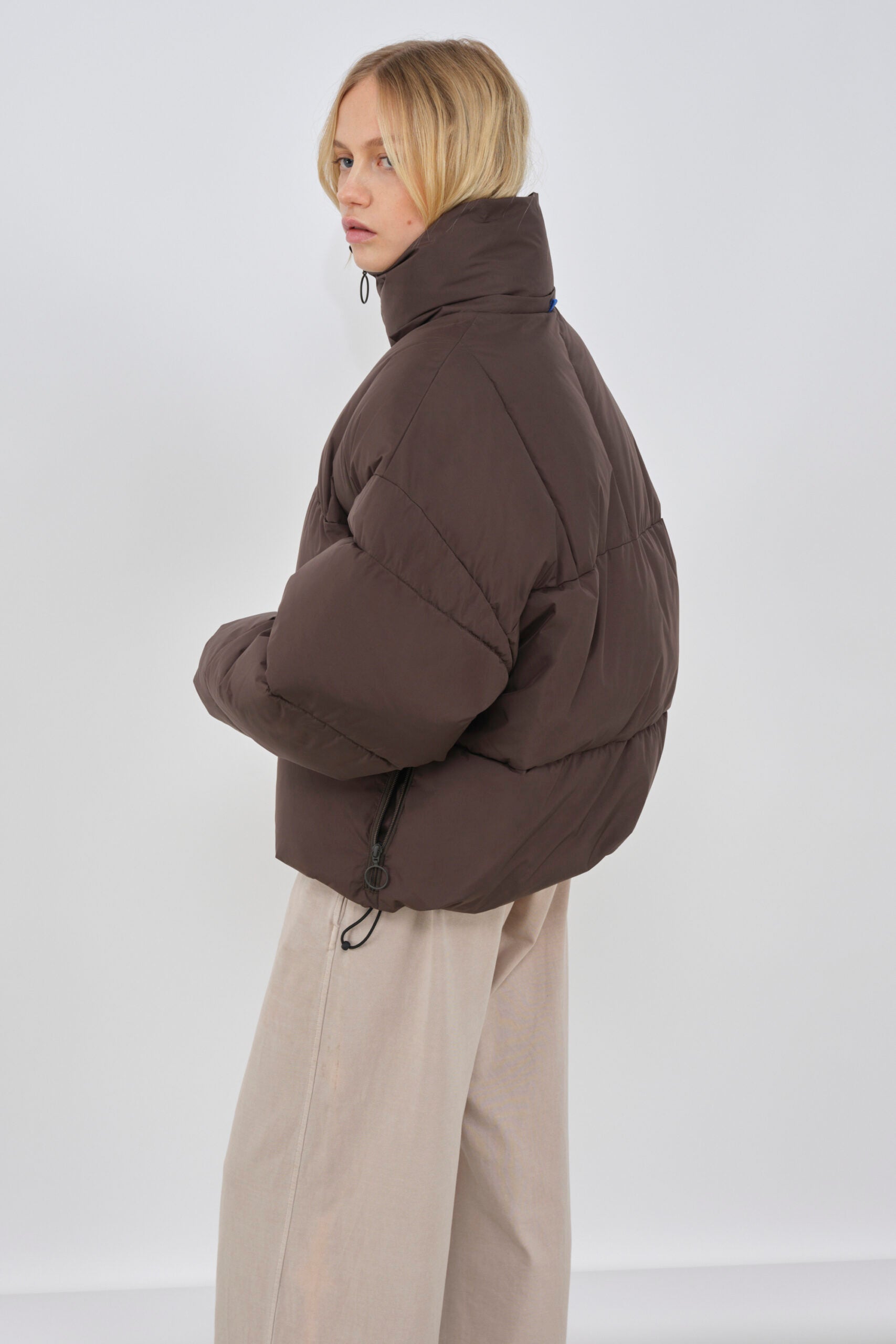 zonza puffer jacket black olive