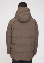 jacke utility puffer jacket olive brown