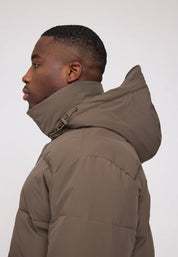 jacke utility puffer jacket olive brown