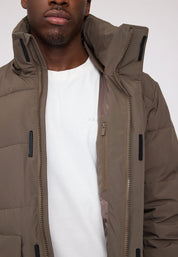 jacke utility puffer jacket olive brown