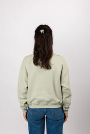 classic organic women's crew neck aqua gray