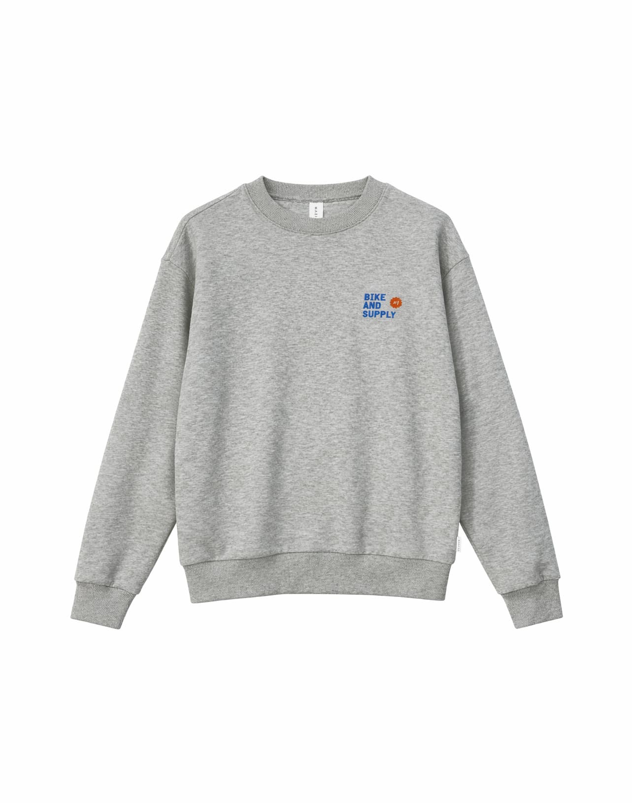back print sweatshirt light grey melange/bike shop