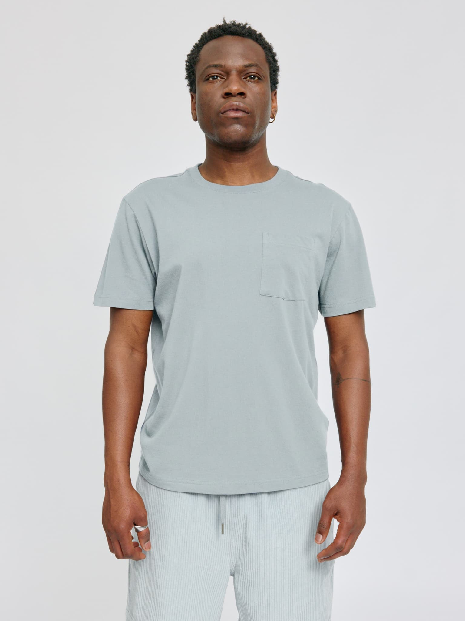 chest pocket t-shirt ice blue