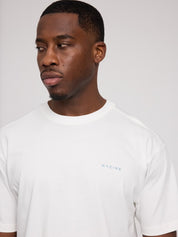 day off back print t-shirt offwhite/day off blue