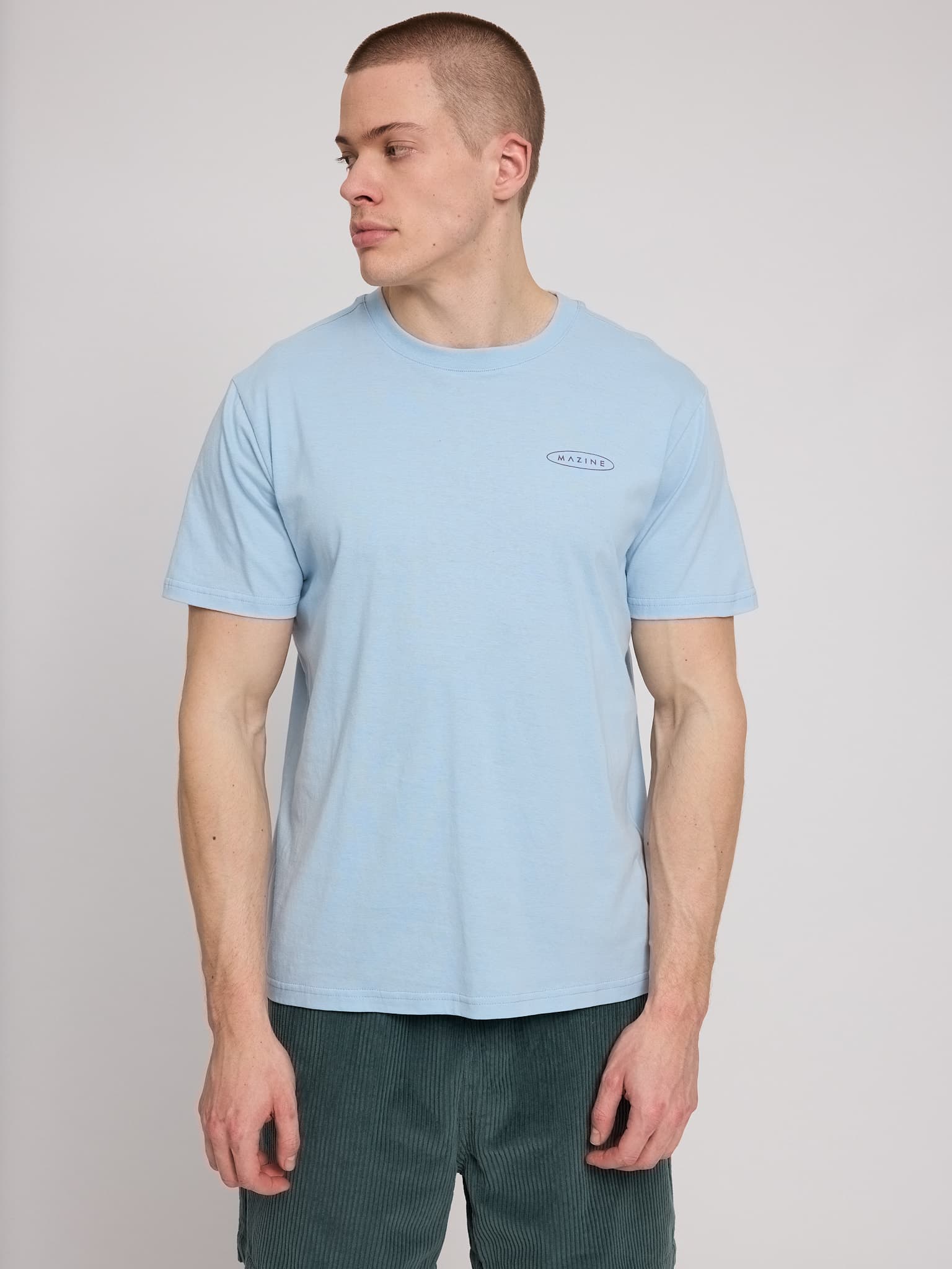 back print t-shirt ice blue/camera