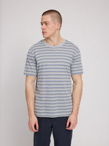retro striped t-shirt ice blue/multicolor