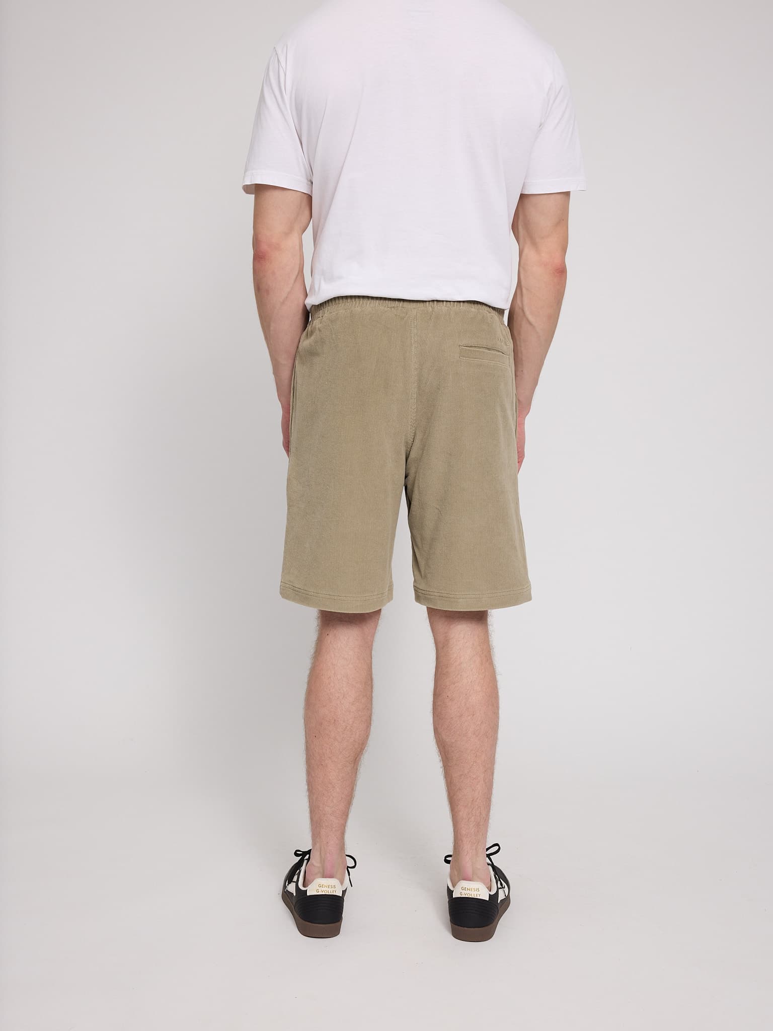 corduroy pull-on shorts light khaki