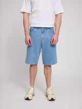 denim shorts light blue wash
