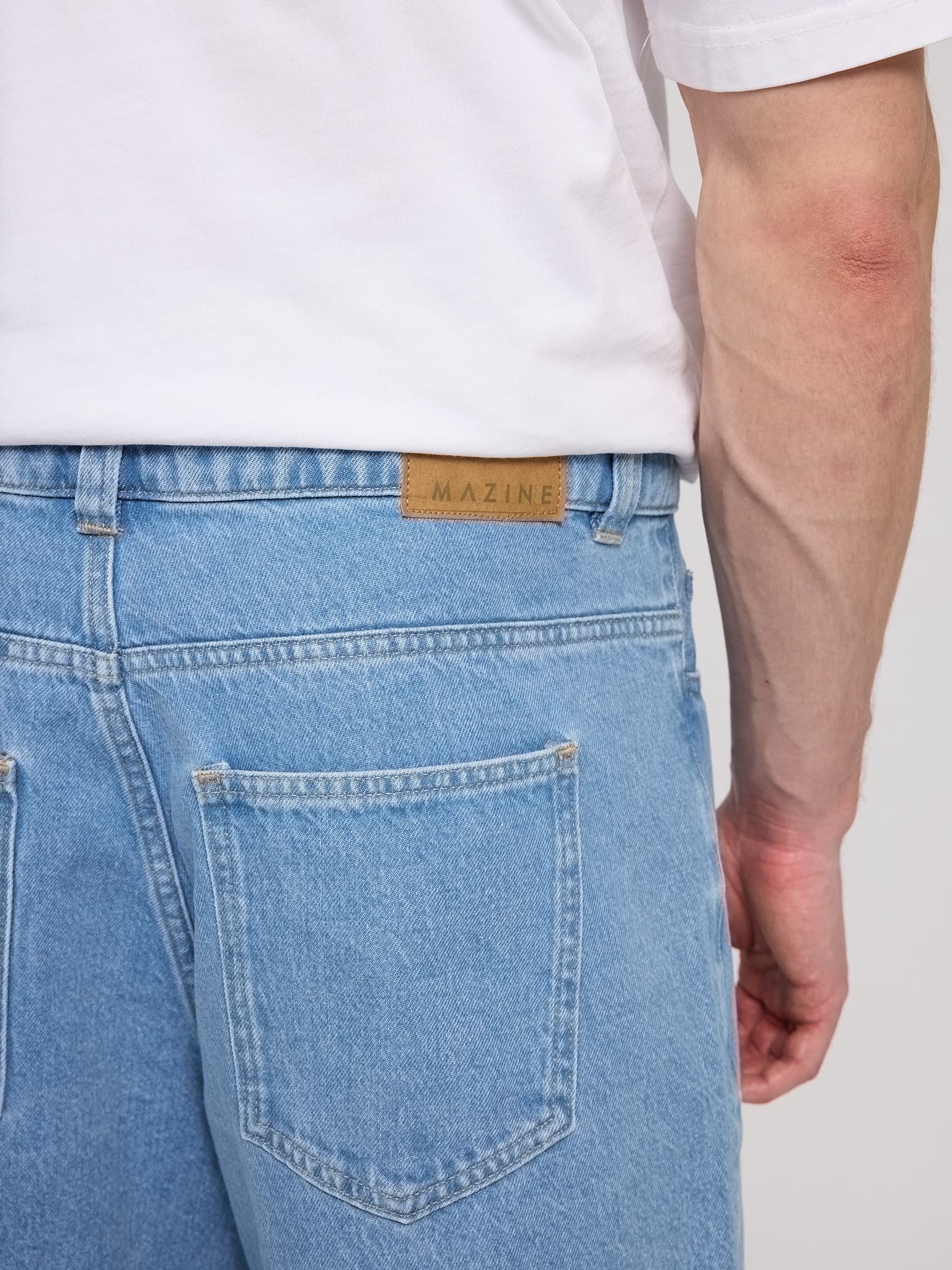 denim shorts light blue wash