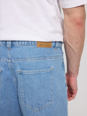 denim shorts light blue wash