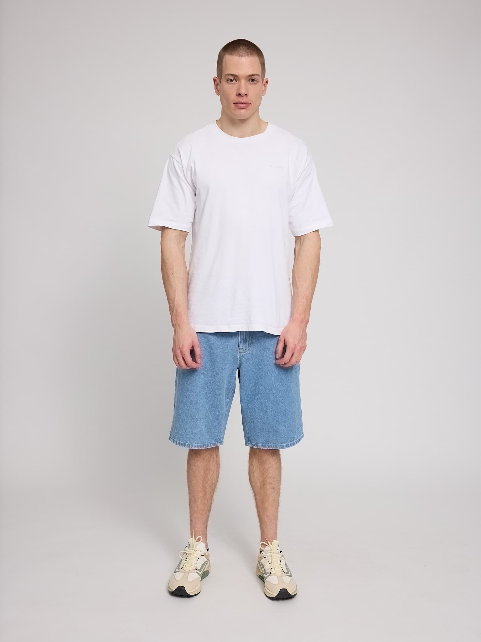 denim shorts light blue wash