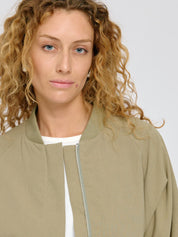 short cotton bomber sea green