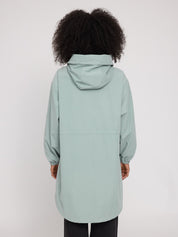 loose fit light parka pale aqua