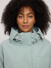 loose fit light parka pale aqua