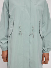 loose fit light parka pale aqua
