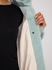 loose fit light parka pale aqua