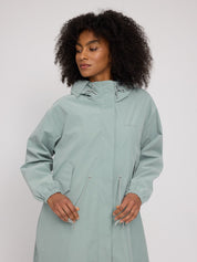 loose fit light parka pale aqua