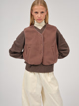 belva fleece vest french roast