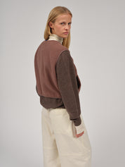 belva fleece vest french roast