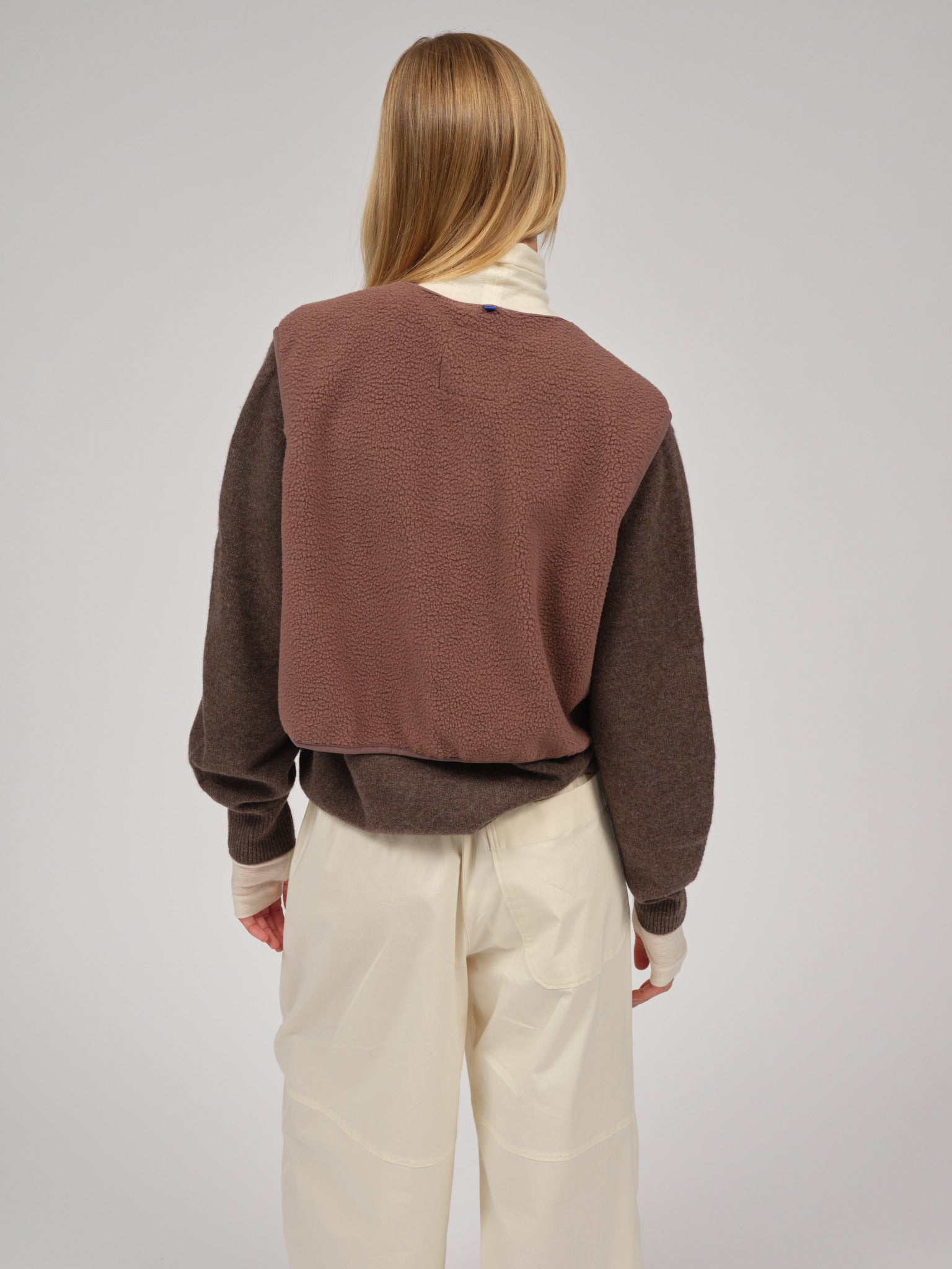 belva fleece vest french roast