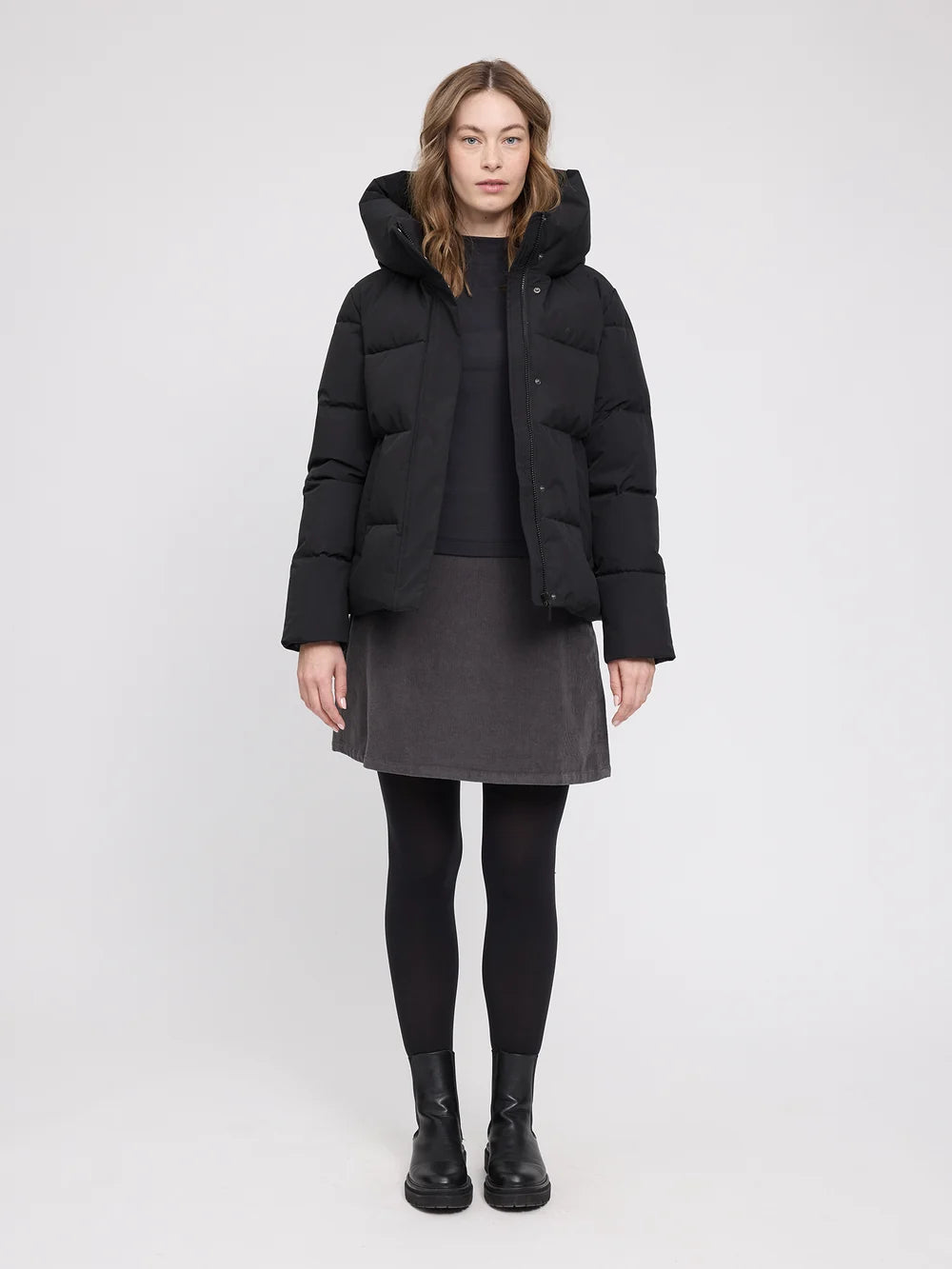 basic puffer jacket black