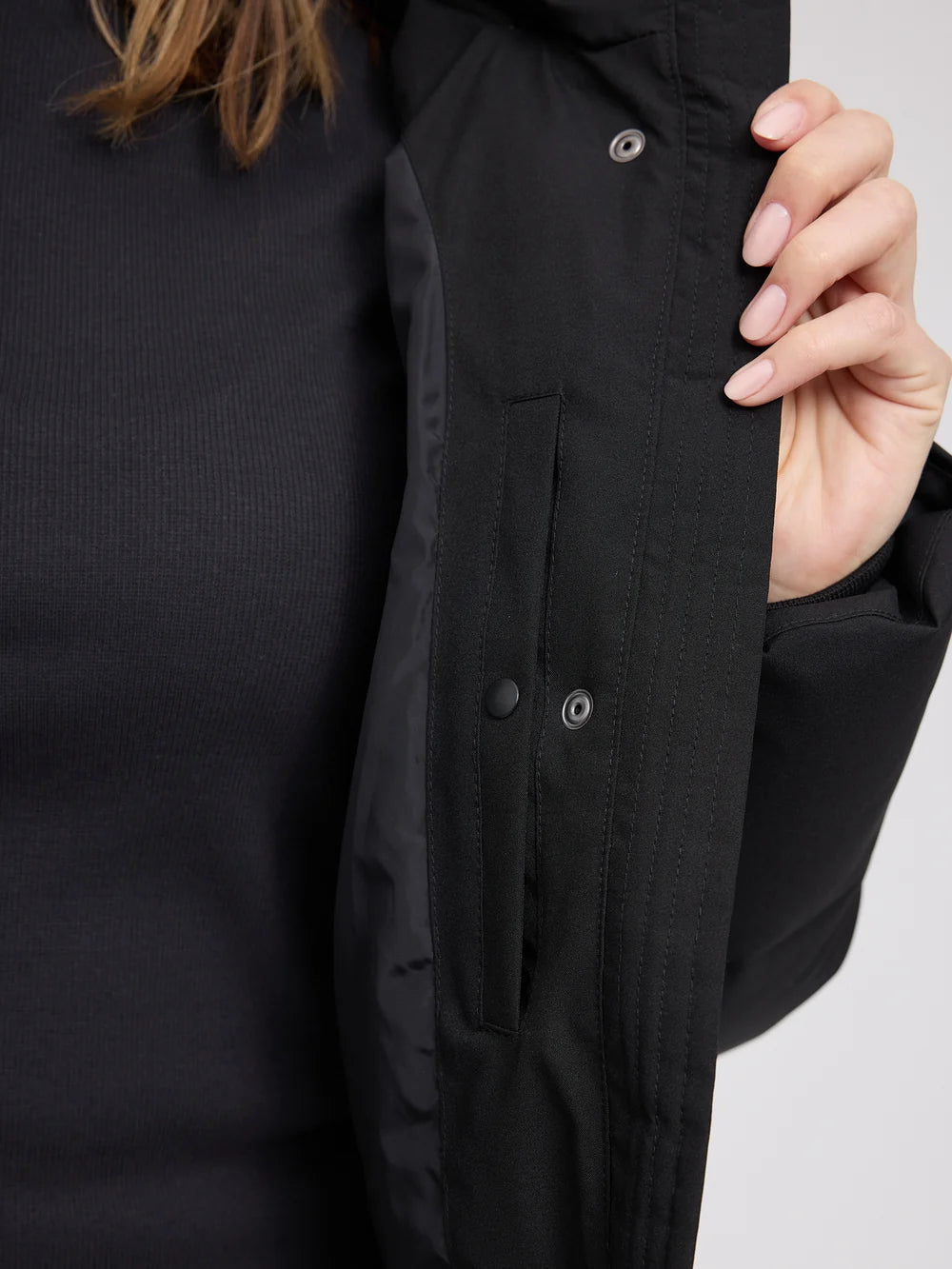 basic puffer jacket black