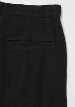 Lade das Bild in den Galerie-Viewer, posey wide mid-rise linen pants black jet