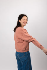 classic organic women's crew neck tabasco red
