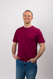 classic organic tee raspberry radiance