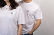 boxy organic crop tee bright white smiley