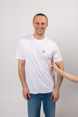classic organic tee bright white smiley