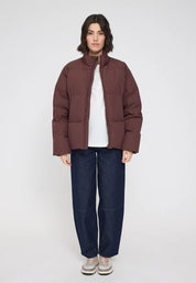 jacke loose fit puffer jacket deep mahogany